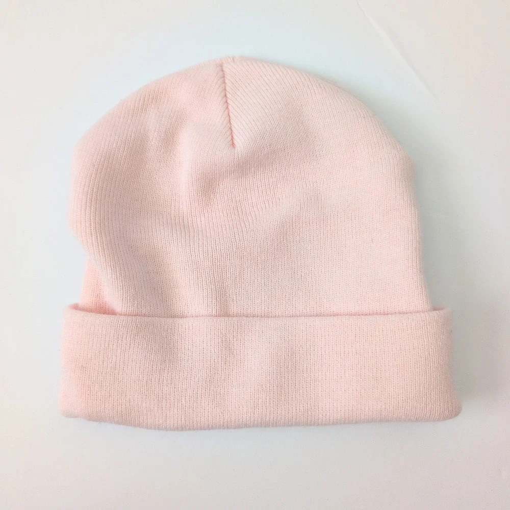 Ed Hardy Y2K Pink‎ Tiger Rose Rhinestone Cuffed Knit Beanie Hat Womens Y2K